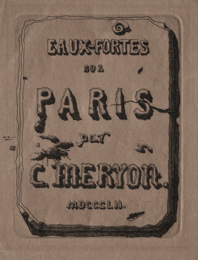 Etsen van Parijs: Titelpagina, 1852 door Charles Meryon
