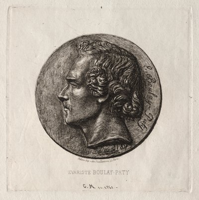 Evariste Boulay-Paty, een Dichter, 1861 door Charles Meryon