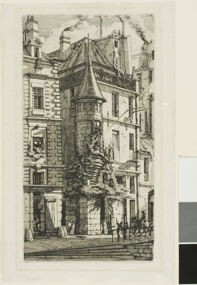 Huis met een Toren, rue de la Tixeranderie door Charles Meryon