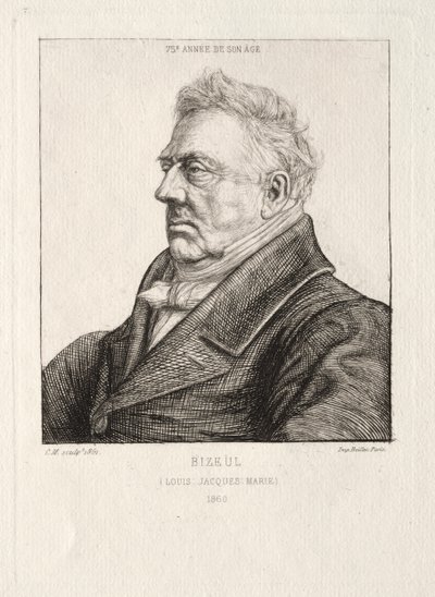L. J. Marie Bizeul, een Bretonse Archeoloog door Charles Meryon