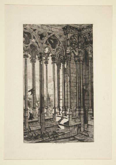 La Galerie Notre-Dame door Charles Meryon