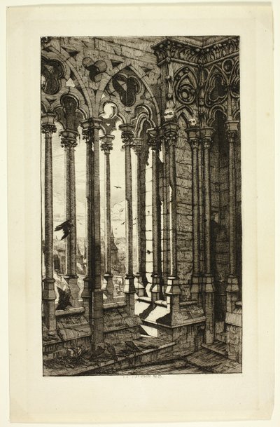 La galerie Notre-Dame door Charles Meryon