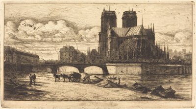 De Apsis van de Kathedraal van Notre Dame, Parijs door Charles Meryon