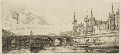 Le Pont-Au-Change door Charles Meryon