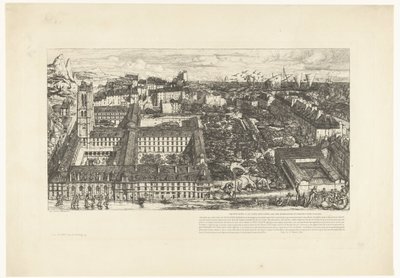 Lyceum Henri IV in Parijs door Charles Meryon