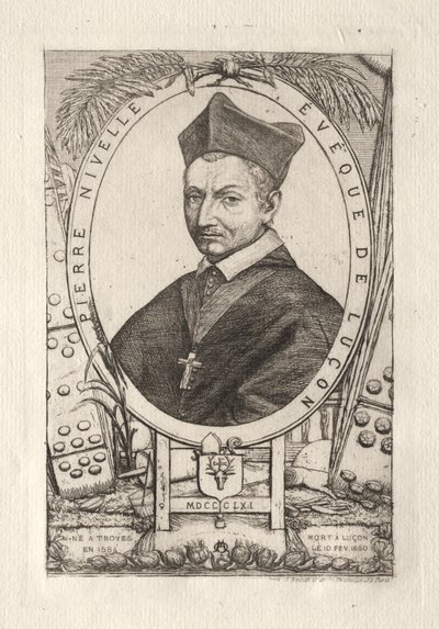 Pierre Nivelle, Bisschop van Luçon door Charles Meryon