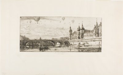 Pont-au-Change, Parijs door Charles Meryon