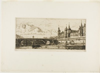 Pont-au-Change, Parijs door Charles Meryon