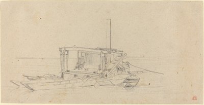 Rivierbaggers en Lichters door Charles Meryon