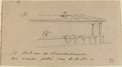 Studie voor "Le Petit Pont" door Charles Meryon