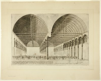 De voorzaal van het Palais de Justice, Parijs door Charles Meryon