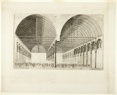 De voorkamer van het Palais de Justice, Parijs door Charles Meryon