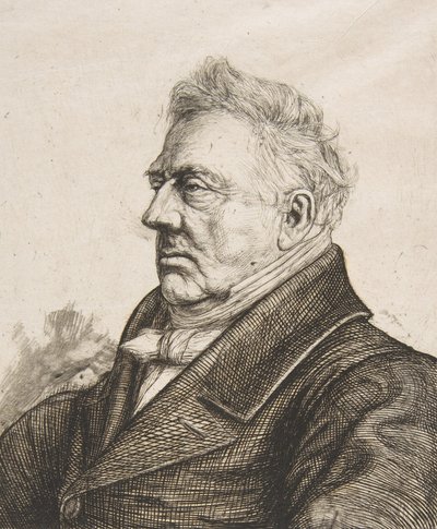 De Bretonse archeoloog Louis Jacques Marie Bizeul, naar een foto door Charles Meryon