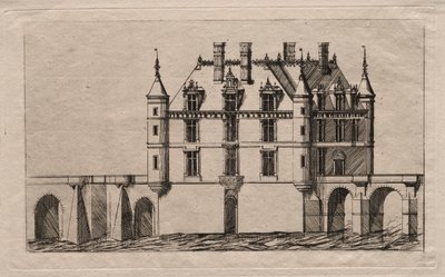 Het kasteel van Chenonceau door Charles Meryon
