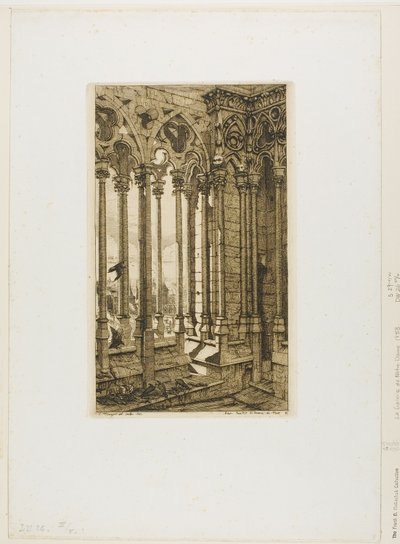 De Galerij van Notre-Dame, Parijs door Charles Meryon