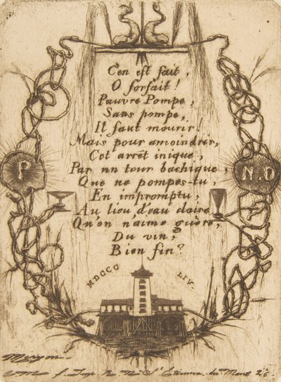De Nôtre-Dame Pomp kleine plaat, 1854 door Charles Meryon