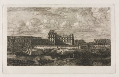 Het Oude Louvre van een Schilderij door Zeeman, 1651 door Charles Meryon