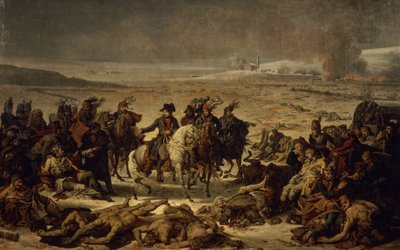 Na de slag bij Eylau, 9 februari 1807 door Charles Meynier