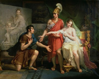 Alexander de Grote (356-323 v.Chr.) Geeft Campaspe aan Apelles, 1822 door Charles Meynier