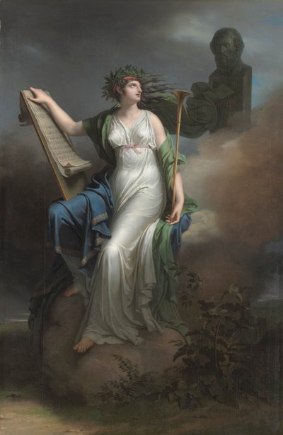 Calliope, Muze van Epische Poëzie door Charles Meynier
