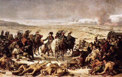 Napoleon op het slagveld van Eylau, 9 februari 1807 door Charles Meynier