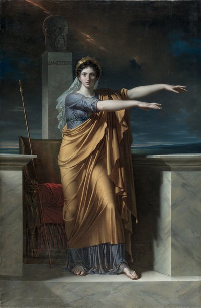 Polyhymnia, Muze van Welsprekendheid; Erato, Muze van Lyrische Poëzie; Apollo, God van Licht, Welsprekendheid, Poëzie en de Schone Kunsten met Urania, Muze van Astronomie; Calliope, Muze van Epische Poëzie; Clio, Muze van Geschiedenis door Charles Meynier