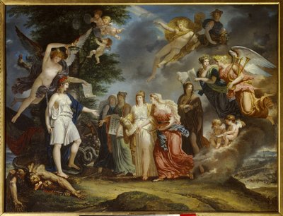 Eeuw van de Verlichting: Triomferend Frankrijk moedigt Wetenschap en Kunst aan te midden van de oorlog door Charles Meynier