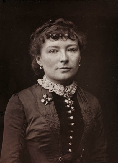 Album Artistique et Biographique, 5e jaar, Salon 1885; portret van de Franse schilder Virginie Elodie Marie Thérèse Demont-Breton (1859-1935) door Charles Michelez