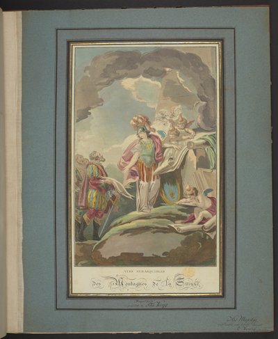 Vue Remarquables des Montagnes de la Suisse, frontispice door Charles Monnet