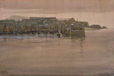 St Ives, Kerstdag, 1908 door Charles Napier Hemy