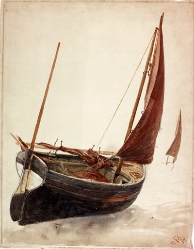 Studie van een Boot door Charles Napier Hemy