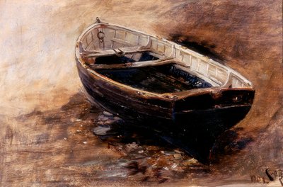 Studie van een sloep door Charles Napier Hemy