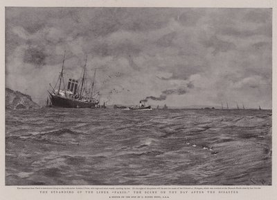 Het Stranden van de Liner Paris, het Tafereel op de Dag na de Ramp door Charles Napier Hemy