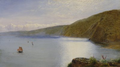 De zonovergoten oceaan, 1864 door Charles Napier Hemy