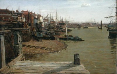 De Theems bij Limehouse door Charles Napier Hemy