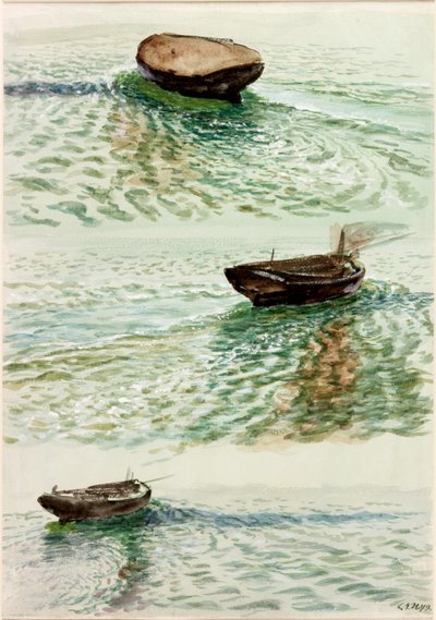Drie Bootjes door Charles Napier Hemy