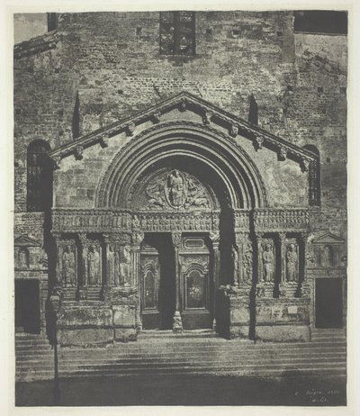 Arles: De westelijke portiek van Saint-Trophime, 21 oktober 1854, gedrukt 1982 door Charles Nègre