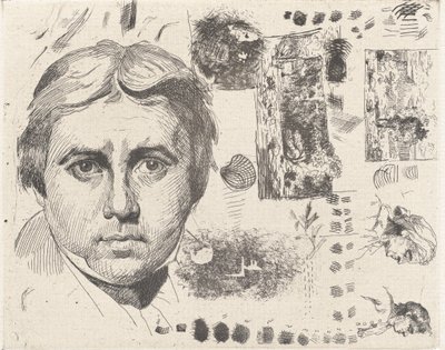 Portret van Ingres, 1844, gedrukt 1982 door Charles Nègre