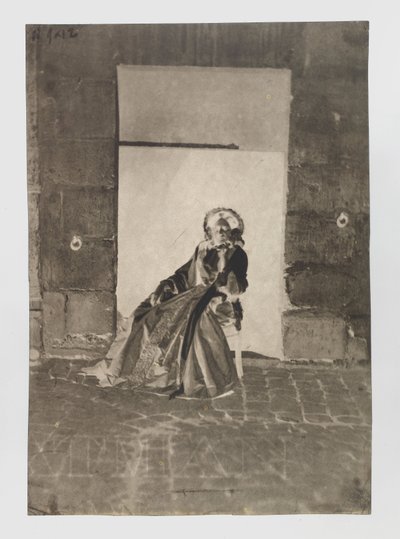 Portret van een onbekende zittende vrouw door Charles Nègre
