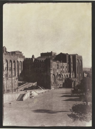 Het paleis van de paus, Avignon door Charles Nègre