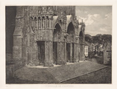 Planche XII – Cathédrale de Chartres, Portique du Midi door Charles Nègre, André Jammes