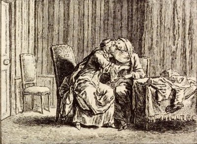 De naaister door Charles Nicolas Cochin