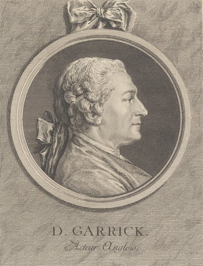 Portret van David Garrick, 1764 door Charles Nicolas Cochin