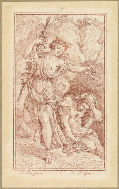 Vrolijkheid en Verdriet door Charles Nicolas Cochin II
