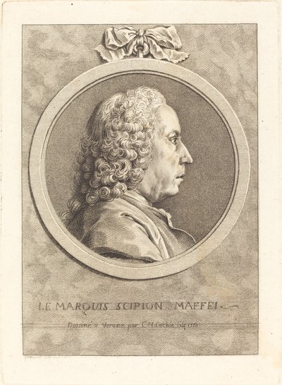 De Markies Scipion Maffei door Charles Nicolas Cochin II