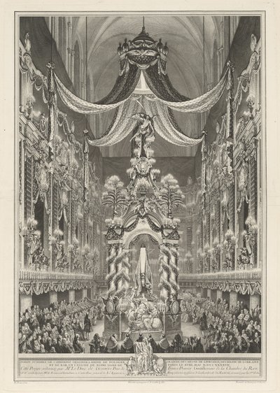 Begrafenis van Catherine Opalinska door Charles Nicolas Cochin II
