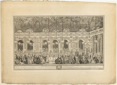Decoratie voor een gemaskerd bal gegeven door de koning door Charles Nicolas Cochin I