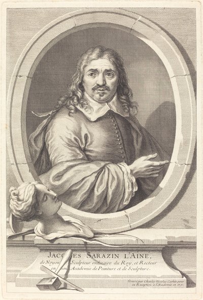 Jacques Sarazin de Oudere door Charles Nicolas Cochin I