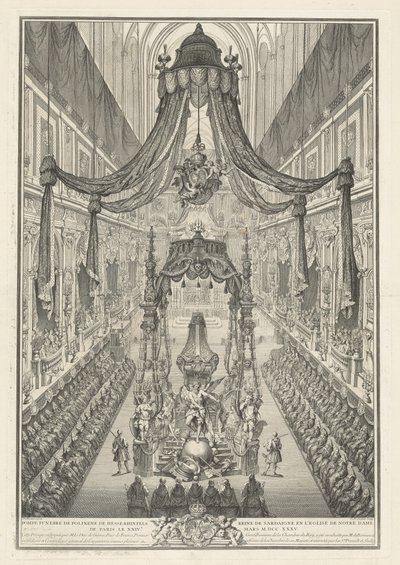 Begrafenis van Polixène van Hesse-Rhinfels door Charles Nicolas Cochin I