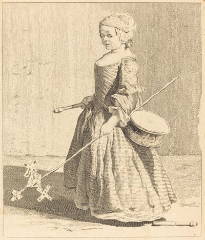 De jonge soldaat door Charles Nicolas Cochin I after Jean Siméon Chardin